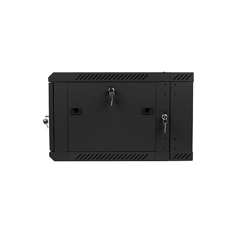Lanberg - Rack cabinet - wall mountable - black, RAL 9004 - 6U - 19" - 5