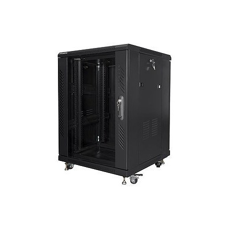 Lanberg - Rack cabinet - black, RAL 9004 - 15U - 19" - 1
