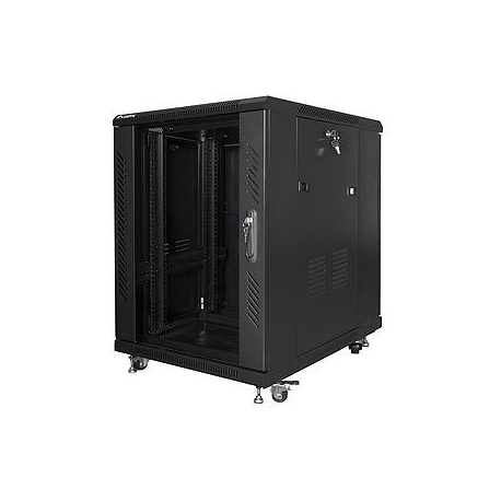 Lanberg - Rack cabinet - black, RAL 9004 - 15U - 19" - 1