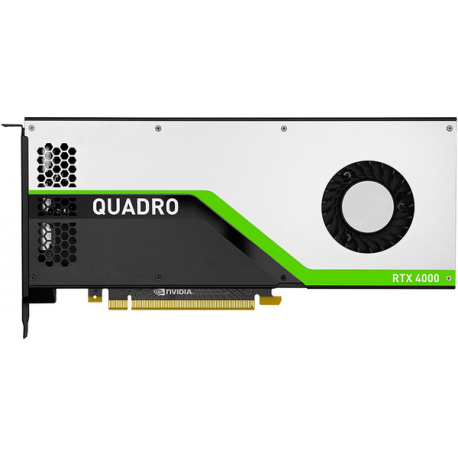 NVIDIA Quadro RTX 4000 - Graphics card - Quadro RTX 4000 - 8 GB GDDR6 - PCIe 3.0 x16 - 3 x DisplayPort, USB-C - for Workstation Z2 G5 (tower), Z4 G4 (1000 Watt, 750 Watt), Z6 G4, Z8 G4; ZCentral 4R Workstation (1350 Watt) - 3