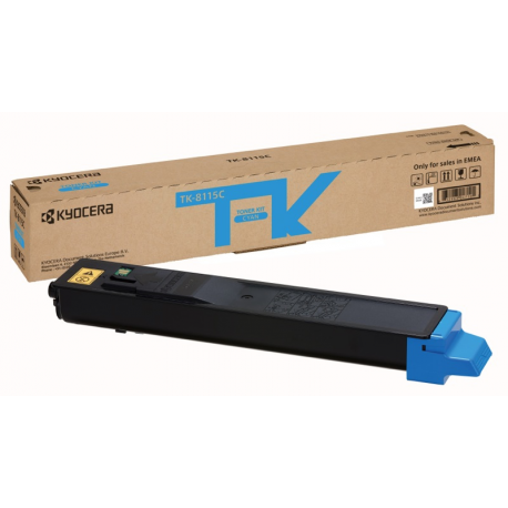 Kyocera TK 8115C - Cyan - original - toner cartridge - for ECOSYS M8124cidn, M8124cidn / KL3, M8130cidn, M8130cidn / KL2, M8130cidn / KL3 - 2
