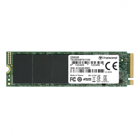 Transcend 110S - SSD - 256 GB - internal - M.2 2280 - PCIe 3.0 x4 (NVMe) - 1
