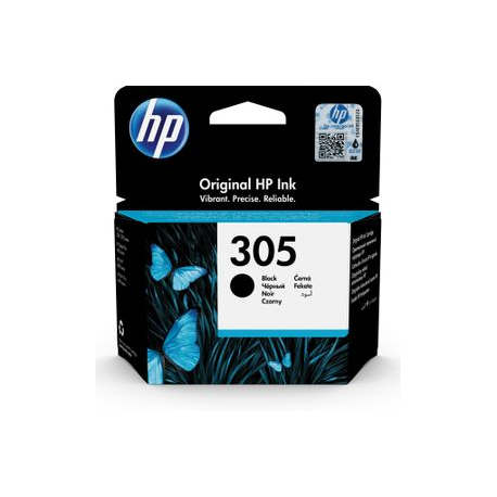 HP 305 - 2 ml - black - original - ink cartridge - for Deskjet 1255, 23XX, 27XX, 41XX; DeskJet Plus 41XX; Envy 60XX, 6420; ENVY Pro 64XX - 0