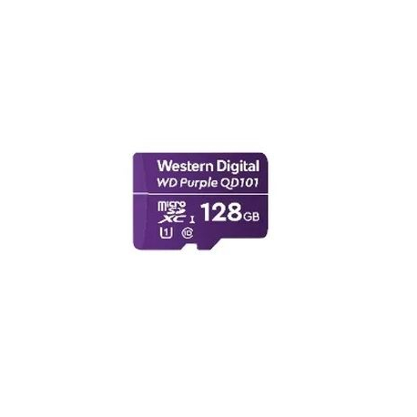 WD Purple SC QD101 WDD128G1P0C - Flash memory card - 128 GB - UHS-I U1 / Class10 - microSDXC UHS-I - purple - 1