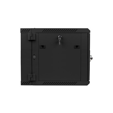 Lanberg - Rack cabinet - wall mountable - black, RAL 9004 - 9U - 19" - 3