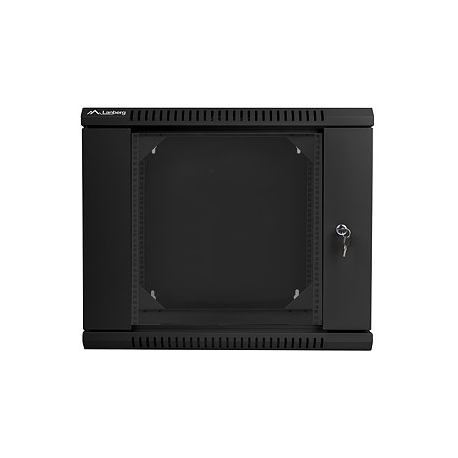 Lanberg - Rack cabinet - wall mountable - black, RAL 9004 - 9U - 19" - 5