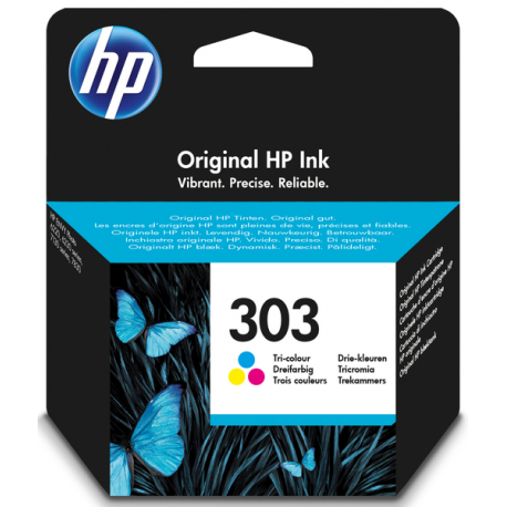 HP 303 - 4 ml - colour (cyan, magenta, yellow) - original - ink cartridge - for Envy Photo 62XX, Photo 71XX, Photo 78XX; Envy Inspire 72XX, 79XX; Tango; Tango X - 4