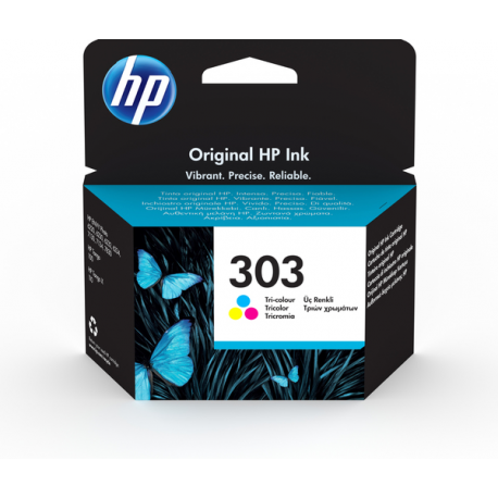 HP 303 - 4 ml - colour (cyan, magenta, yellow) - original - ink cartridge - for Envy Photo 62XX, Photo 71XX, Photo 78XX; Envy Inspire 72XX, 79XX; Tango; Tango X - 23