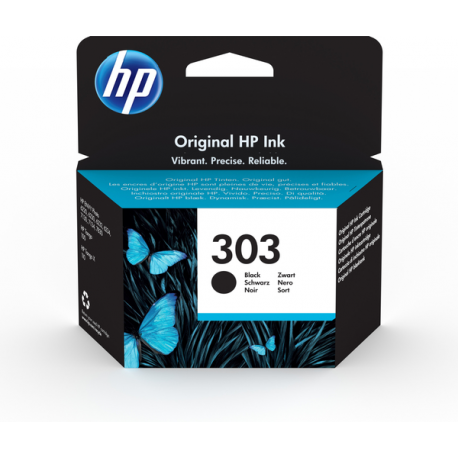 HP 303 - 4 ml - black - original - ink cartridge - for Envy Photo 62XX, Photo 71XX, Photo 78XX; Envy Inspire 72XX, 79XX; Tango; Tango X - 15