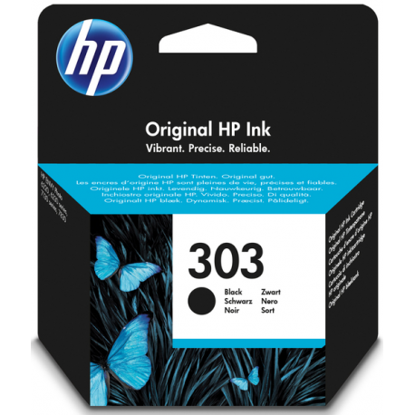 HP 303 - 4 ml - black - original - ink cartridge - for Envy Photo 62XX, Photo 71XX, Photo 78XX; Envy Inspire 72XX, 79XX; Tango; Tango X - 18