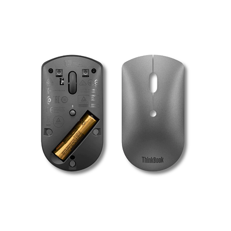 Lenovo ThinkPad Silent - Mouse - right and left-handed - blue optical - 3 buttons - wireless - Bluetooth 5.0 - iron grey - retail - for ThinkCentre M80t Gen 3; ThinkCentre neo 50; ThinkPad T14s Gen 3; V50t Gen 2-13 - 4