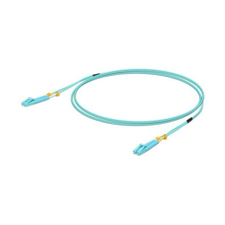 Ubiquiti UniFi - Patch cable - LC multi-mode (M) to LC multi-mode (M) - 5 m - fibre optic - duplex - 50  /  125 micron - OM3 - turquoise - 0