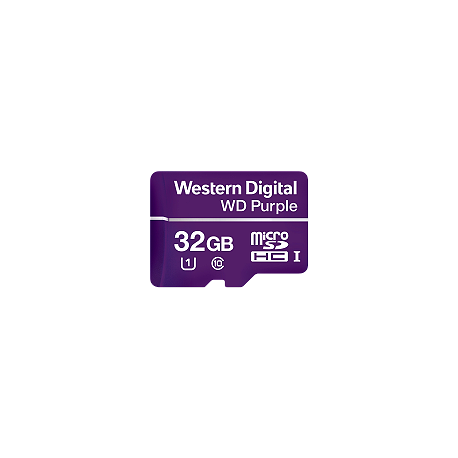 WD Purple SC QD101 WDD032G1P0C - Flash memory card - 32 GB - UHS-I U1 / Class10 - microSDHC - purple - 1