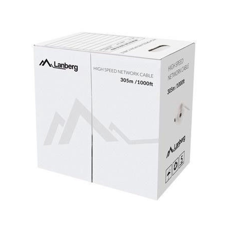 Lanberg - Bulk cable - 305 m - UTP - CAT 6 - solid - pantone cool grey 5C - 0