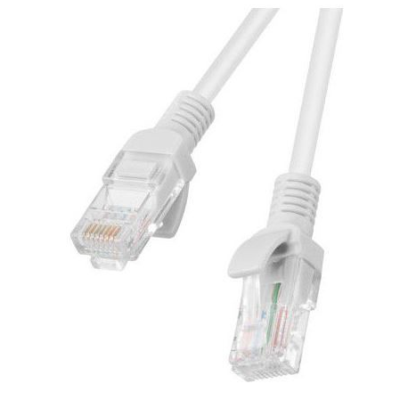 Lanberg - Patch cable - RJ-45 (M) to RJ-45 (M) - 15 m - UTP - CAT 5e - stranded - grey, RAL 7035 - 1