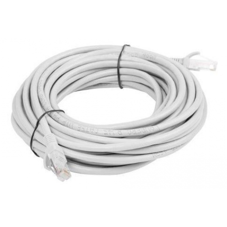 Lanberg - Patch cable - RJ-45 (M) to RJ-45 (M) - 15 m - UTP - CAT 5e - stranded - grey, RAL 7035 - 3