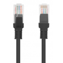 Lanberg - Patch cable - RJ-45 (M) to RJ-45 (M) - 15 m - UTP - CAT 5e - snagless - black, RAL 9004