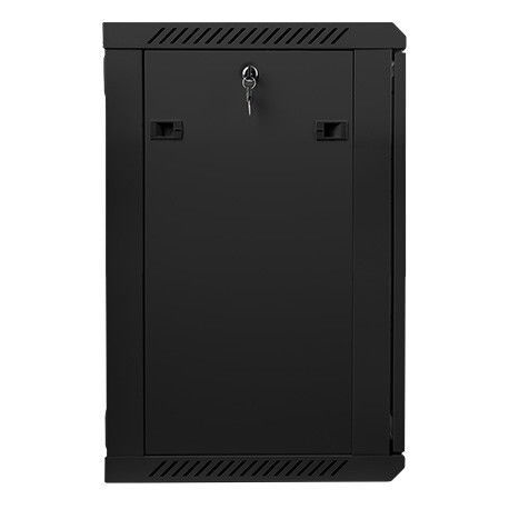 Lanberg - Rack cabinet - wall mountable - black, RAL 9004 - 15U - 19" - 3