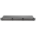 Lanberg PPS5-1024-B - Patch panel - CAT 5e - STP - RJ-45 X 24 - black, RAL 9004 - 1U - 19"