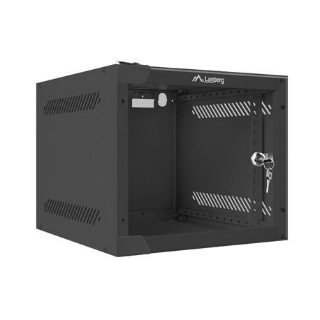 Lanberg - Rack cabinet - wall mountable - black, RAL 9004 - 4U - 10" - 0