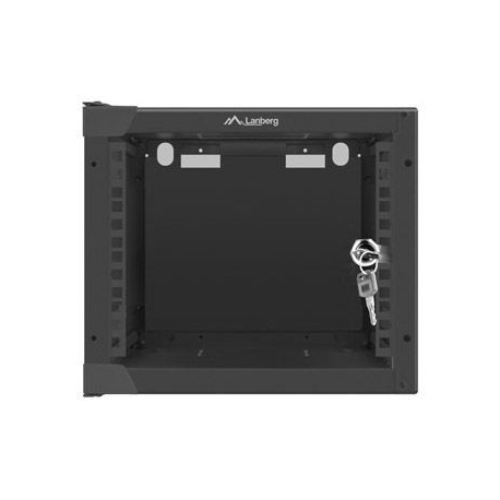 Lanberg - Rack cabinet - wall mountable - black, RAL 9004 - 4U - 10" - 1