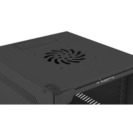 Lanberg - Rack cabinet - wall mountable - black, RAL 9004 - 4U - 10" - 4