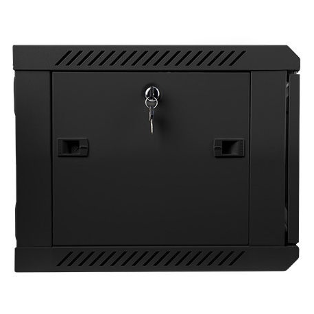 Lanberg - Rack cabinet - wall mountable - black, RAL 9004 - 6U - 19" - 3