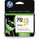 HP 712 - 3-pack - 29 ml - yellow - original - DesignJet - ink cartridge - for DesignJet Studio, T210, T230, T250, T630, T650