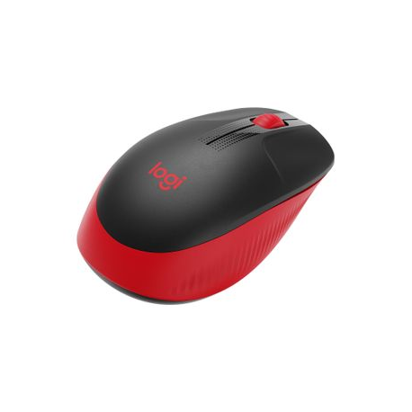 Logitech M190 - Mouse - optical - 3 buttons - wireless - USB wireless receiver - red - 2