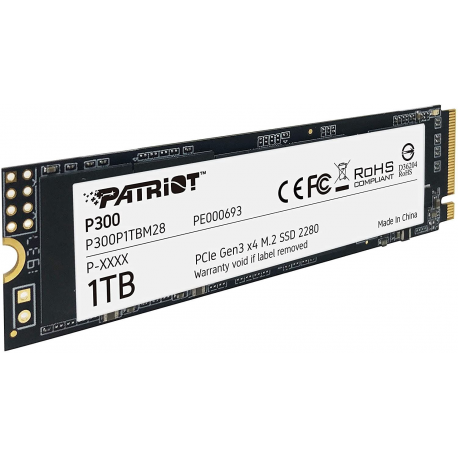 Patriot P300 - SSD - 1 TB - internal - M.2 2280 - PCIe 3.0 x4 (NVMe) - 1