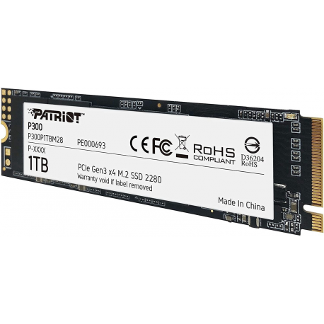 Patriot P300 - SSD - 1 TB - internal - M.2 2280 - PCIe 3.0 x4 (NVMe) - 2