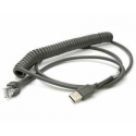 Datalogic - USB cable - USB (M) - 4.5 m - coiled - for Gryphon I GD4400, GD4400 2D, GD4410, GD4430, GD4430 HD, GD4430-HC
