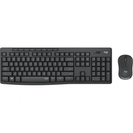 Logitech MK295 Silent - Keyboard and mouse set - wireless - 2.4 GHz - US International - graphite - 5