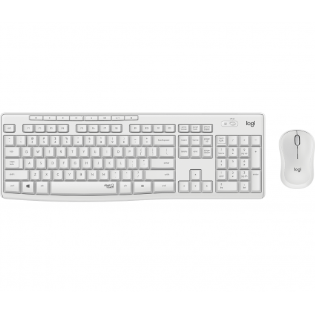 Logitech MK295 Silent - Keyboard and mouse set - wireless - 2.4 GHz - US International - off white - 2