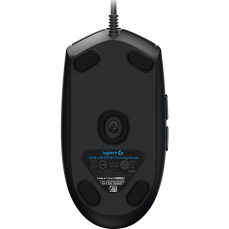 Logitech Gaming Mouse G203 LIGHTSYNC - Mouse - optical - 6 buttons - wired - USB - black - 3