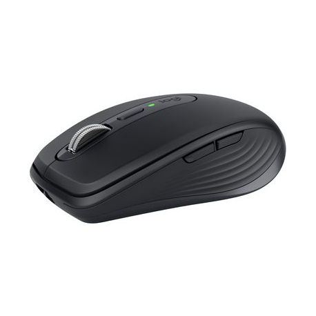 Logitech MX Anywhere 3 - Mouse - laser - 6 buttons - wireless - Bluetooth, 2.4 GHz - USB wireless receiver - graphite - 0