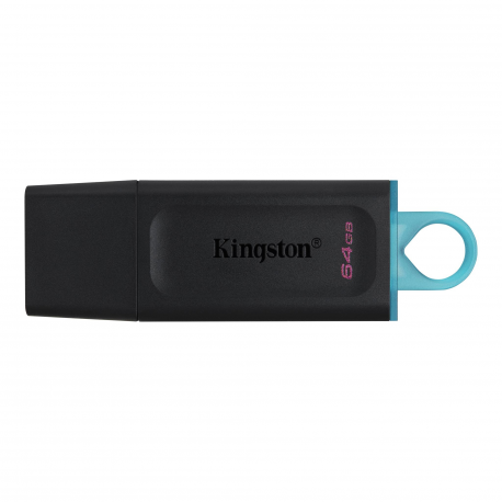 Kingston DataTraveler Exodia - USB flash drive - 64 GB - USB 3.2 Gen 1 - black with teal - 0