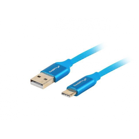 Lanberg - USB cable - USB (M) to USB-C (M) - USB 2.0 - 1.8 m - blue - 0