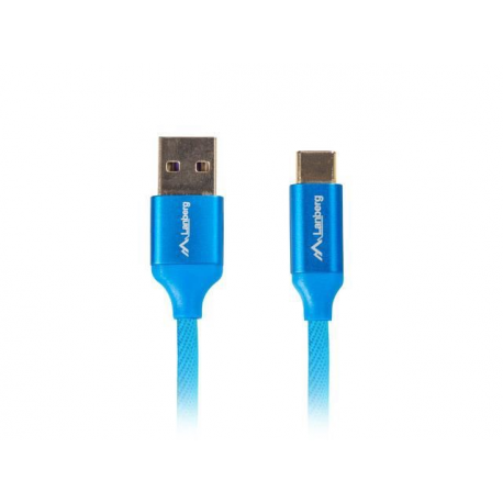 Lanberg - USB cable - USB (M) to USB-C (M) - USB 2.0 - 1.8 m - blue - 1