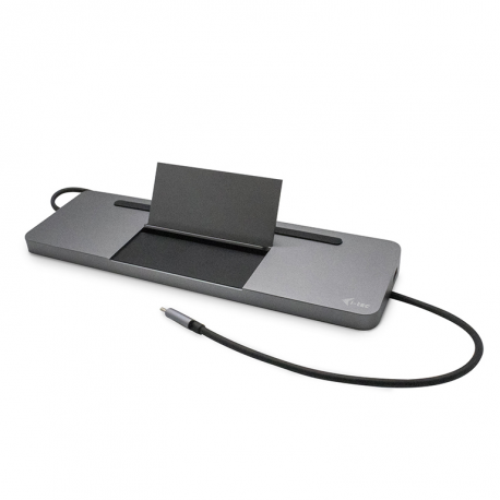 i-Tec USB-C Metal Ergonomic 4K 3x Display Docking Station + Power Delivery - Docking station - USB-C / Thunderbolt 3 - VGA, HDMI, DP - GigE - 0