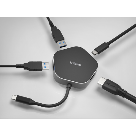 D-Link DUB-M420 - Docking station - USB-C  /  Thunderbolt 3 - HDMI - 3