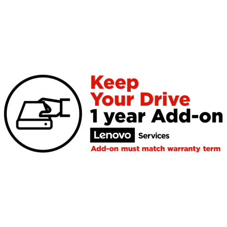 Lenovo Keep Your Drive - Extended service agreement - 1 year - for 14e Chromebook; V130-14; V130-15; V14; V145-14; V145-15; V15; V320-17; V330-14; V330-15 - 0