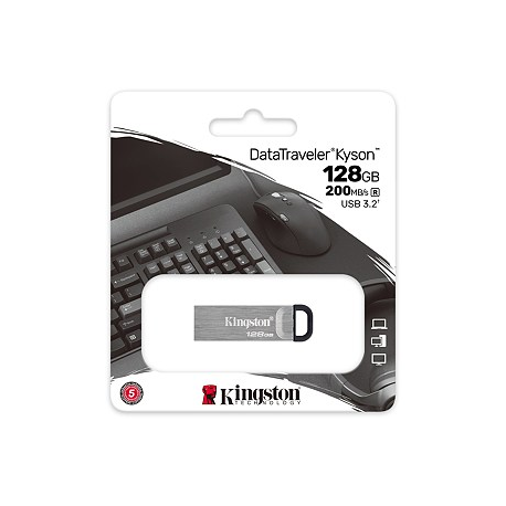 Kingston DataTraveler Kyson - USB flash drive - 128 GB - USB 3.2 Gen 1 - 3