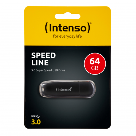 Intenso Speed Line - USB flash drive - 64 GB - USB 3.0 - black - 3
