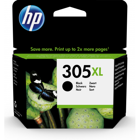 HP 305XL - 6.45 ml - High Yield - pigmented black - original - ink cartridge - for Deskjet 23XX, 27XX, 41XX; DeskJet Plus 41XX; Envy 60XX, 64XX; ENVY Pro 64XX - 3