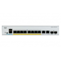 Cisco Catalyst 1000-8FP-2G-L - Switch - Managed - 8 x 10 / 100 / 1000 (PoE+) + 2 x combo Gigabit SFP (uplink) - rack-mountable - PoE+ (120 W)
