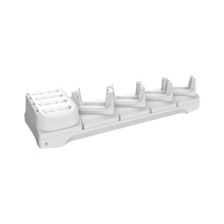 Zebra 5-Slot Charge Only ShareCradle - Handheld charging stand + battery charger - output connectors: 5 - with 4-Slot Battery Charger - for P / N: BTRY-TC2W-1XMA1-01 - 0