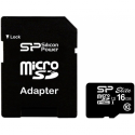 SILICON POWER memory card Micro SDHC 16GB Class 10 + Adapter