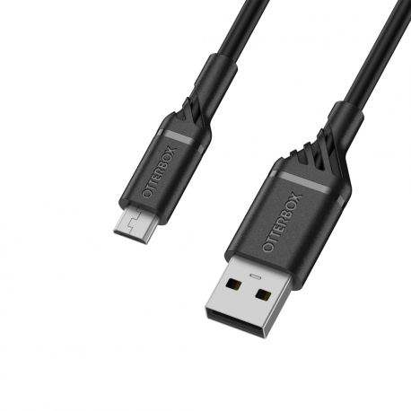 OtterBox Standard - USB cable - Micro-USB Type B (M) to USB (M) - USB 2.0 - 3 A - 3 m - black - 0