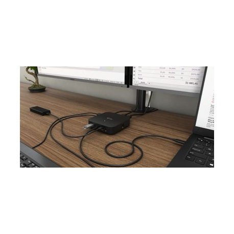 i-Tec USB-C Dual Display Docking Station with Power Delivery - Docking station - USB-C / Thunderbolt 3 - 2 x DP - GigE - 10